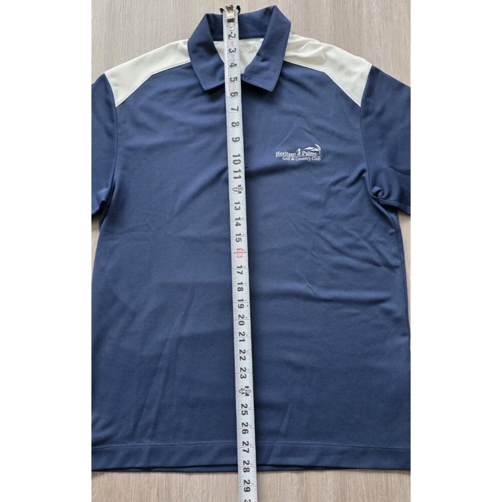 Nike Golf Men's Small Polo Shirt Navy White Colorblock Performance Golf - Picture 2 of 9